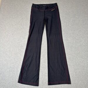 Bebe Sport Sz S Y2K Flare Yoga Pants Low Rise 2000s Athleisure Sporty Vintage